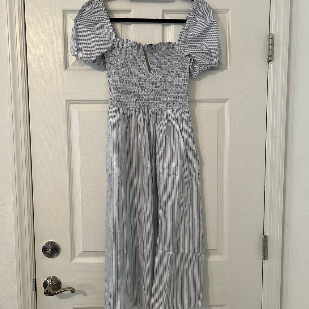 NWT J. Crew Striped Midi Dress